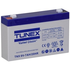 Resim Tunex 6V 7A 1,08 Kg Kuru Bakımsız Akü (151*35*94*100 Mm) TNX-6V7A 