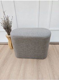 Resim Kahverengi Keten Puf, Ayaksız Kapı Önü Pufu, Ayakucu Pufu, Makyaj 