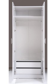 Resim Kenyap Plus Stella 812048 2 Kapaklı 2 Çekmeceli Gardırop Beyaz 