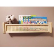 Resim Genel Markalar Hazeranlı Ahşap Montessori Kitaplık Bebek Ve Çocuk Odası Hasır Hazeran Raf 