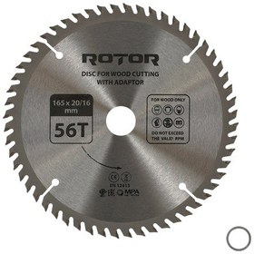 Resim Ahşap Kesme Diski Rotor 165 20/16 Adaptörlü 56t 