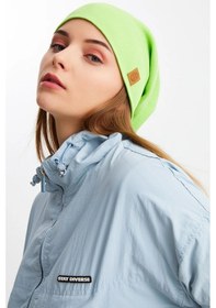 Resim Kadın %100 Pamuklu Kaşkorse Terletmez Ultra Hafif Ve Yumuşak Ipli Şapka Bere - Standart / Fıstık Yeşili Fıstık Yeşili 