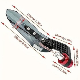 Resim Hightower Kırmızı Motosiklet Rüzgarlığı Ve El Koruyucuları - Aerodinamik, Sızdırmaz, Dayanıklı, Çizilmeye Dayanıklı, Her Hava Koşulunda Koruma 