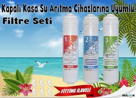 Resim Kapalı Kasa Su Arıtma Cihazı Su Arıtma Filtre Seti 3'lü 