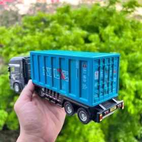 Resim Sürtmeli Konteyner Taşıyan Kamyon Iş Makinesi 25 cm 