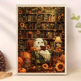 Resim 1 Tam 30*40cm/11.8*15.8 inç, Tüm Araçlarla Tam Elmas Boyama Kiti, Yağlı Boyama, Cadılar Bayramı Deseni, Yatak Odası ve Oturma Odası Dekor Elmas Boyama Kiti Yetişkinler ve Başlangıçlar İçin, Mozaik Dekorasyon El Sanatları Duvar Boyama Tam Elmas Boyama Kiti Ev Duvar Dekorasyon Hediyeleri İçin 