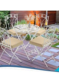 Resim Mc.pierobaby 4'lü Dış Mekan Sandalye Minderi Yemek Sandalyesi Minderi Gri 