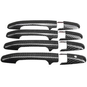 Resim Lemestar Honda Civic 06-11 & Pilot 09-15 Kapı Kolu Kapağı Seti - Karbon Fiber Desenli, Kolay Montaj 