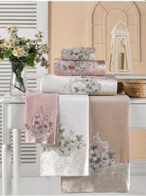 Resim Durul Kadife Fantezi 70x140 Banyo Havlusu 3'Lü 