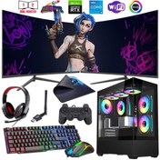Resim ROGAME I5 14400f 16gb Ddr4 512gb M2 8gb Rtx4060 Çift 24" Monitörlü Oyun Bilgisayarı (GAMİNG SET) 