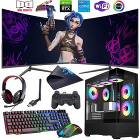 Resim ROGAME I5 14400f 16gb Ddr4 512gb M2 8gb Rtx4060 Çift 24" Monitörlü Oyun Bilgisayarı (GAMİNG SET) 