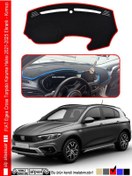 Resim Fıat Egea Cross Torpido Koruma Halısı 2021-2025 Ekranlı Modele Özel Üretim - Kenarı Kırmızı 