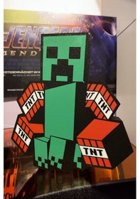 Resim Minecraft Creeper Tasarımlı Gece Lambası Çok Renkli 