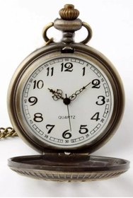Resim Gyeon Quartz Köstekli Cep Saati Vintage Rakamlı 