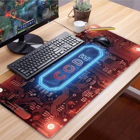 Resim SonicTouch UltraGrand Code Devre Kartı Dikişsiz Xxl Gaming Oyuncu Masaüstü Klavye Mouse Pad 40x90Cm 