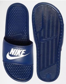 Resim Nike Futura Benassi Slide Hard Blue Unisex Tek Bantlı Tek Bantlı Lacivert Lacivert 