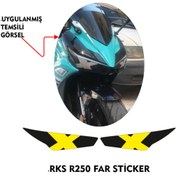 Resim MOTOSEPETİM RKS R250 UYUMLU FAR KAPLAMA STİCKER SARI X 2023/24 