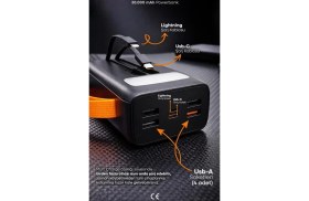 Resim Teknoparkta Simex 30.000 Mah Powerbank 30000 Mah Ekranlı 22.5W Pd Hızlı Şarj Fenerli Kablolu Type C Lighting 