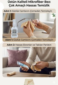 Resim Betül Optik Büyük Boy Mikrofiber Atölye Bezi Gözlük Temizleme Mendili 30*30 Cm 