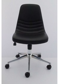 Resim Parker Rahat Siyah Deri Ofis Çalışma Sandalyesi 