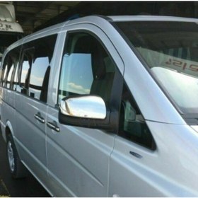 Resim Mercedes Vito W639 Facelift Uyumlu 2010-2014 Krom Ayna Kapağı 2 Parça Paslanmaz Çelik 