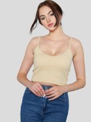 Resim Asfa Moda Kadın Ip Askılı Crop Bluz 