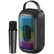 Resim Leader Lp121 Rgb Bluetooth Usb Aux Fm Radyo Kablosuz Mikrofon Taşınabilir Toplantı Amfisi 