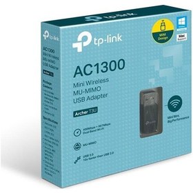 Resim Tp-Lınk Archer T3U Ac1300 1300 Mbps Usb Wıreless Adaptör 