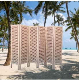 Resim Ahşap Paravan 6 Kanatlı Oda Bölme 