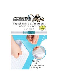 Resim Yapışkanlı Şeffaf Asetat 1 Adet 45cm X 2 Metre Djfix Kendinden Yapışkanlı Şeffaf Rulo Asetat Transparan Soğuk Laminasyon 
