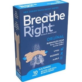 Resim Breathe Right Orijinal Büyük Burun Bandı - 10 Adet 