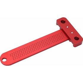 Resim Xindoker Alaşımlı Kırmızı Ahşap Ölçüm Cetveli - Hassas Kesim İçin 3 Farklı Boyut Seçeneği T100mm, T160mm, T260mm 