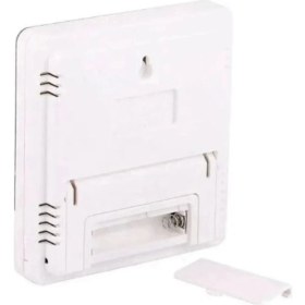 Resim Ceta Dijital Oda Termometresi Sıcaklık ve Nem Ölçer Masa Saati Alarm 