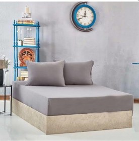 Resim Clasy Çift Kişilik %100 Pamuk Ranforce Lastikli Çarşaf Seti 160 X 200 Gri 