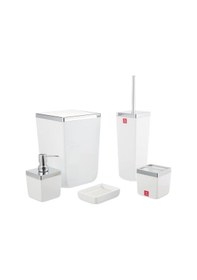 Resim Toskana Banyo Seti/beyaz Siyah 