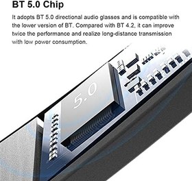 Resim A3 Akıllı Kablosuz 5.0 Kulaklık Müzik Gözlükleri Dış Mekan Bisiklet Güneş Gözlüğü Kulaklıklar Spor Kulaklıkları Dahili Hoparlör-Sazoley 