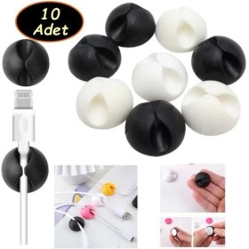 Resim 3b Trend 10 Adet Kablo Düzenleyici Duvar Fayans Cam Kablo Tutucu Yapışkanlı Klips Kablo Sabitleme 