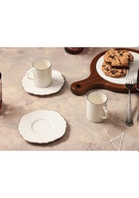 Resim Porland Tide Platin 2 Kişilik Kahve Takımı 80cc Beyaz 