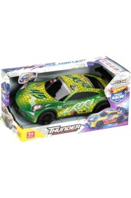 Resim 1:20 Işıklı ve Sesli Aurora Yarış Arabası Sarı 