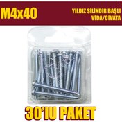 Resim Site Hırdavat M4 x 50 Yıldız Silindir Başlı (Ysb) Vida/civata 30 Adet 