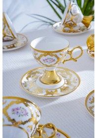 Resim Acar Florcita 6 Kişilik Kahve Fincan Takımı - 100 Ml Renkli 