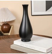 Resim Willowhaven 1 Adet Şık Reçine Tomurcuk Vazosu - Siyah Elmas Desenli Bahçe Dekorasyon 