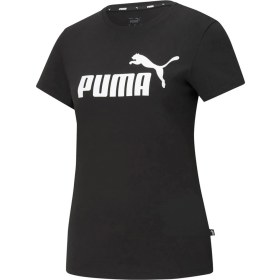 Resim Puma ESS Logo Tee Siyah Kadın Kısa Kol T-Shirt 