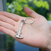 Resim Şık Gümüş Mini Vernier Kumpas Anahtarlık - Dayanıklı Çinko Alaşım, Taşınabilir Cep Boyutlu Ölçüm Aracı Doğru Boyutlar için 0-40mm 