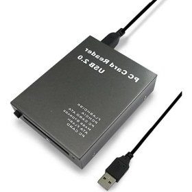 Resim Alfais 4359 Pcmcia To USB 68 Pin Hafıza Kart Okuyucu Çevirici Adaptör 