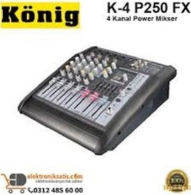 Resim König K-4 P250 Fx 4 Kanal Power Mixer 