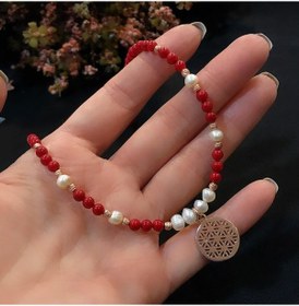 Resim STELA YAŞAM ÇİÇEĞİ MERCA İNCİ KOLYE 