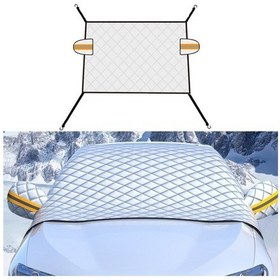 Resim Sones Suıtu R-3945 Araba Kış Ön Cam Kar Kalkanı Buz Çözme Güneşlik Kalınlaşmış Araba Giyim, Stil: Mıknatıssız Yorgan 