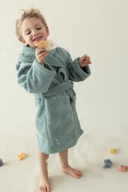 Resim Tiny Bear Organik Pamuk Çocuk Bornoz Mint - Mint / 2/3 Yaş 