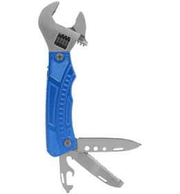 Resim 12 Fonksiyonlu Paslanmaz Çelik Kurbağacık Ingiliz Anahtarı - Mavi 